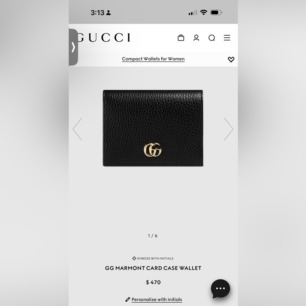 GUCCI MARMONT CARD CASE WALLET NWT - Picture 4 of 10
